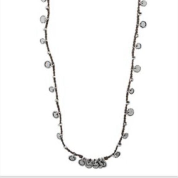 NWT Uno de 50 Long Multi Dangle Charms leather Silver plated long BOHO Necklace - Picture 3 of 12